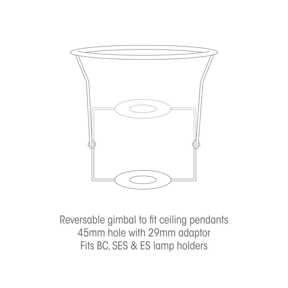 Oaks Lighting - 14" Cotton Drum Shade with Reversable Gimble - Luminosity Designs Ltd