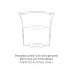 Oaks Lighting - 14" Cotton Drum Shade with Reversable Gimble - Luminosity Designs Ltd