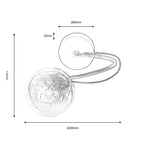 Tabia Swirled Single Wall Light with Crackle Glass Globe Shade, 1x G9 (Oaks 1515/1)