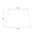 Oaks Lighting - 16" Linen Drum Shade with Duplex Ring - Luminosity Designs Ltd