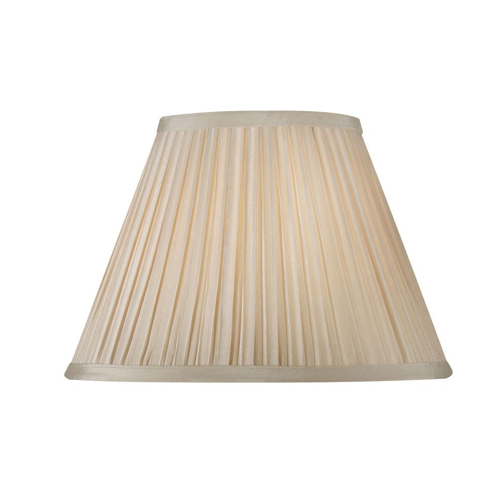 16" Oaks Faux Silk Box Pleated Traditional Shaped Shade With Duplex Ring (S650) - Luminosity Designs Ltd