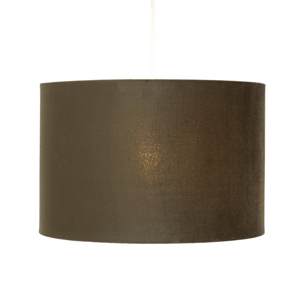 Oaks Lighting - 16" Velvet Drum Shade - Luminosity Designs Ltd