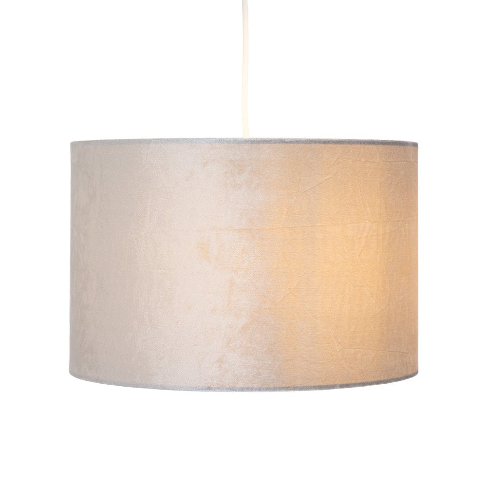 Oaks Lighting - 16" Velvet Drum Shade - Luminosity Designs Ltd