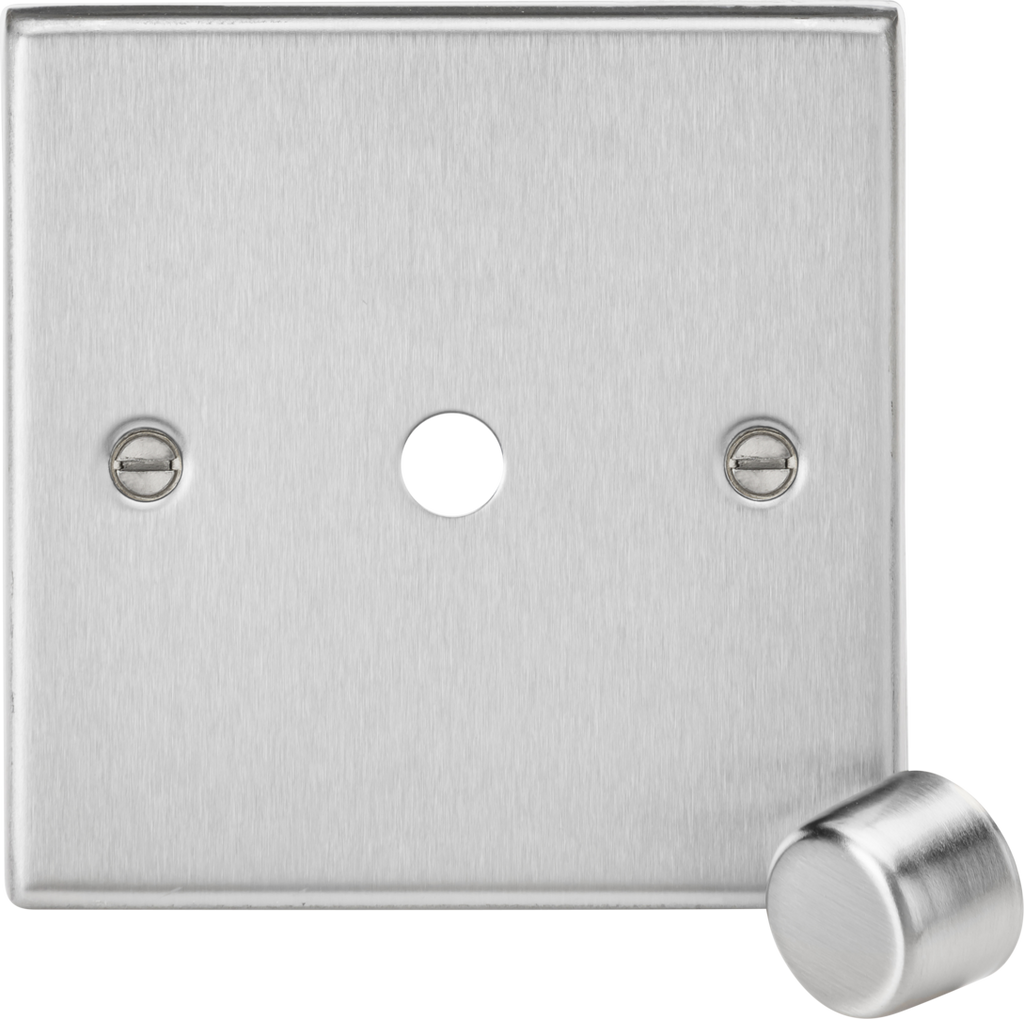 1G Dimmer Plate with Matching Metal Dimmer Cap