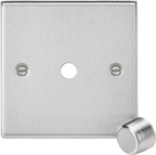 1G Dimmer Plate with Matching Metal Dimmer Cap