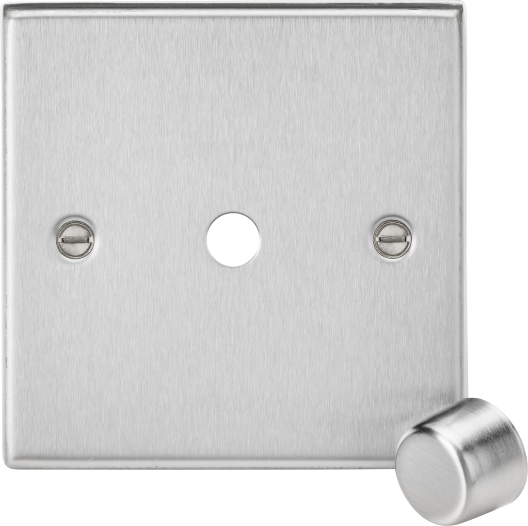 1G Dimmer Plate with Matching Metal Dimmer Cap