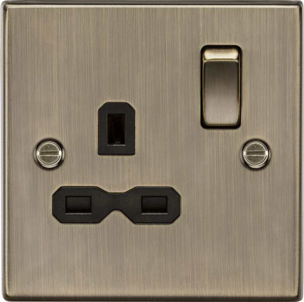 Squared Edge 13A 1G DP Switched Socket