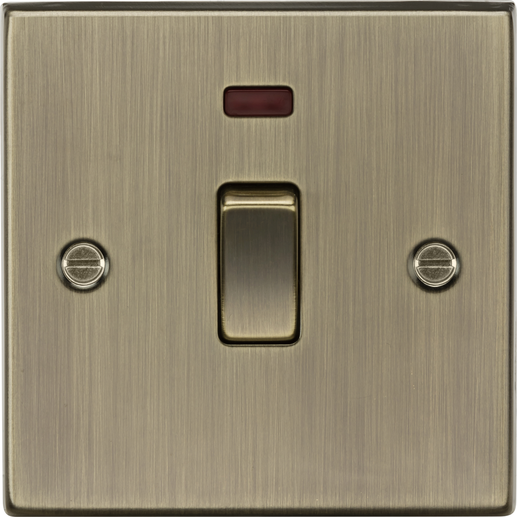 Squared Edge 20A 1G DP Switch with Neon