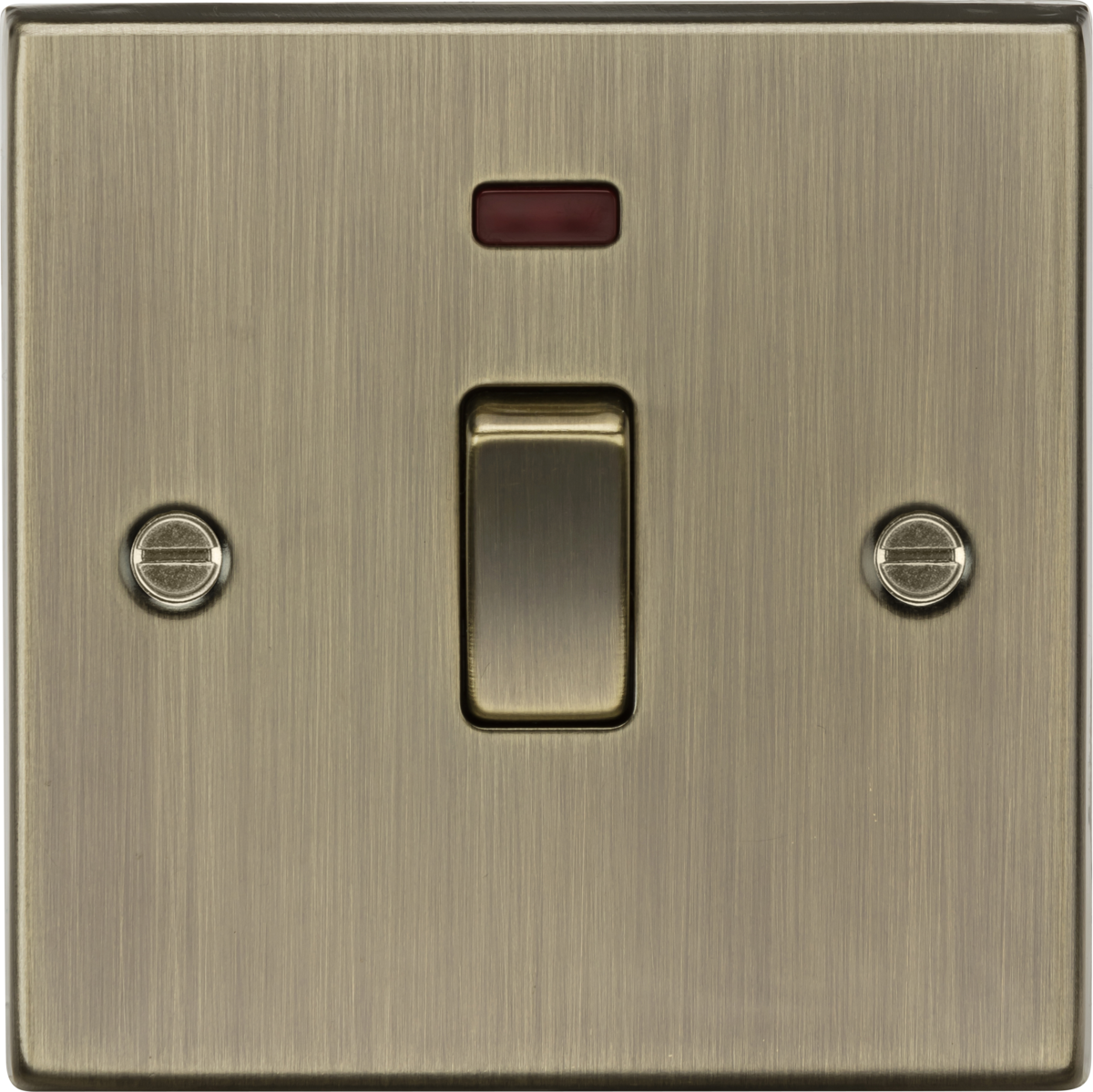 Squared Edge 20A 1G DP Switch with Neon