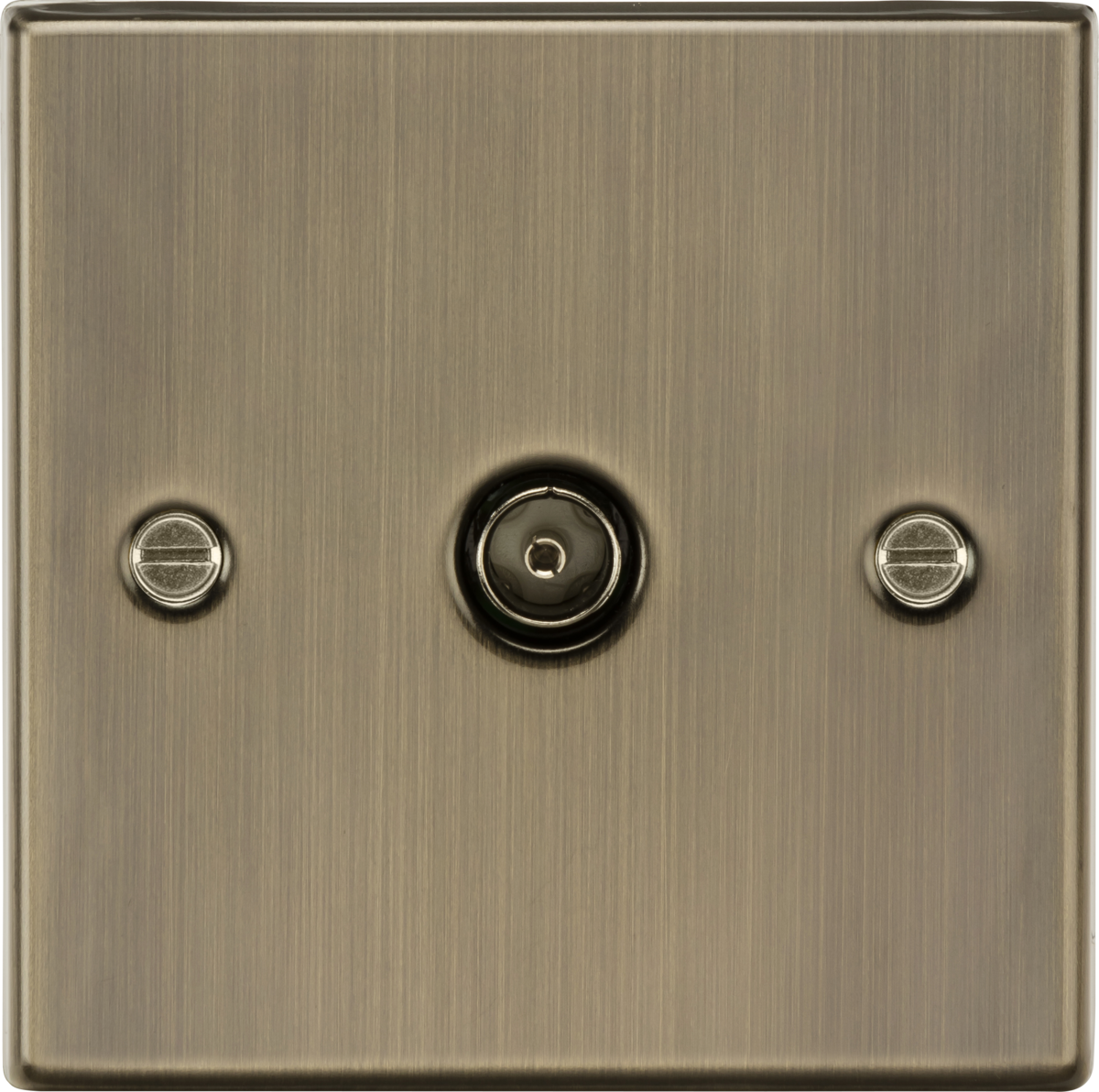 Squared Edge 1G TV Outlet Plate - Non Isolated