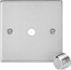 Knightsbridge - 1G Dimmer Plate with Matching Metal Dimmer Cap - Luminosity Designs Ltd