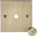 Knightsbridge - 1G Dimmer Plate with Matching Metal Dimmer Cap - Luminosity Designs Ltd