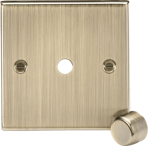 Knightsbridge - 1G Dimmer Plate with Matching Metal Dimmer Cap - Luminosity Designs Ltd
