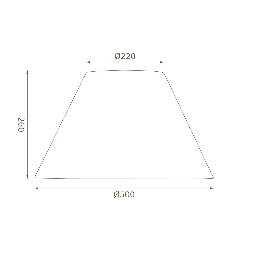 Oaks Lighting - 20" Cotton Coolie Shade with Duplex Ring for Large Pottery Lamps and Floor Lamps - Luminosity Designs Ltd