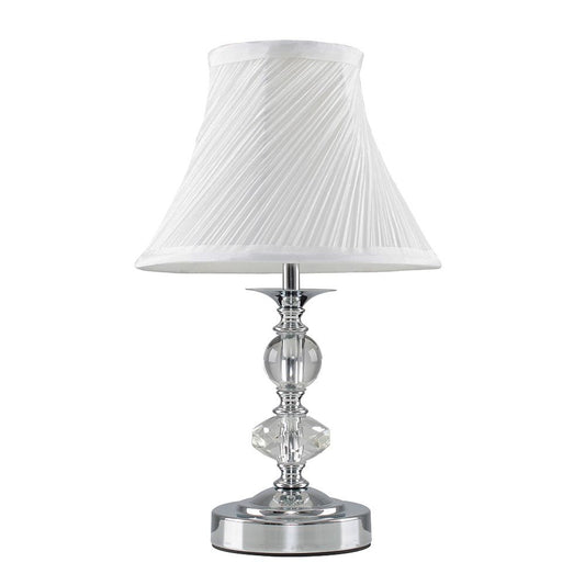 Jagier Glass Touch Table Lamp With White Swirled Shade