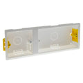 Luminosity Designs Ltd - 2+1 Gang Plastic Dry Lining Plasterboard Recessed Back Boxes / Pattress boxes - Luminosity Designs Ltd