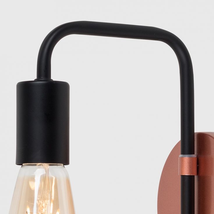 Holden Black and Copper Swing Arm Wall Light