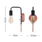 Holden Black and Copper Swing Arm Wall Light
