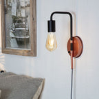 Holden Black and Copper Swing Arm Wall Light