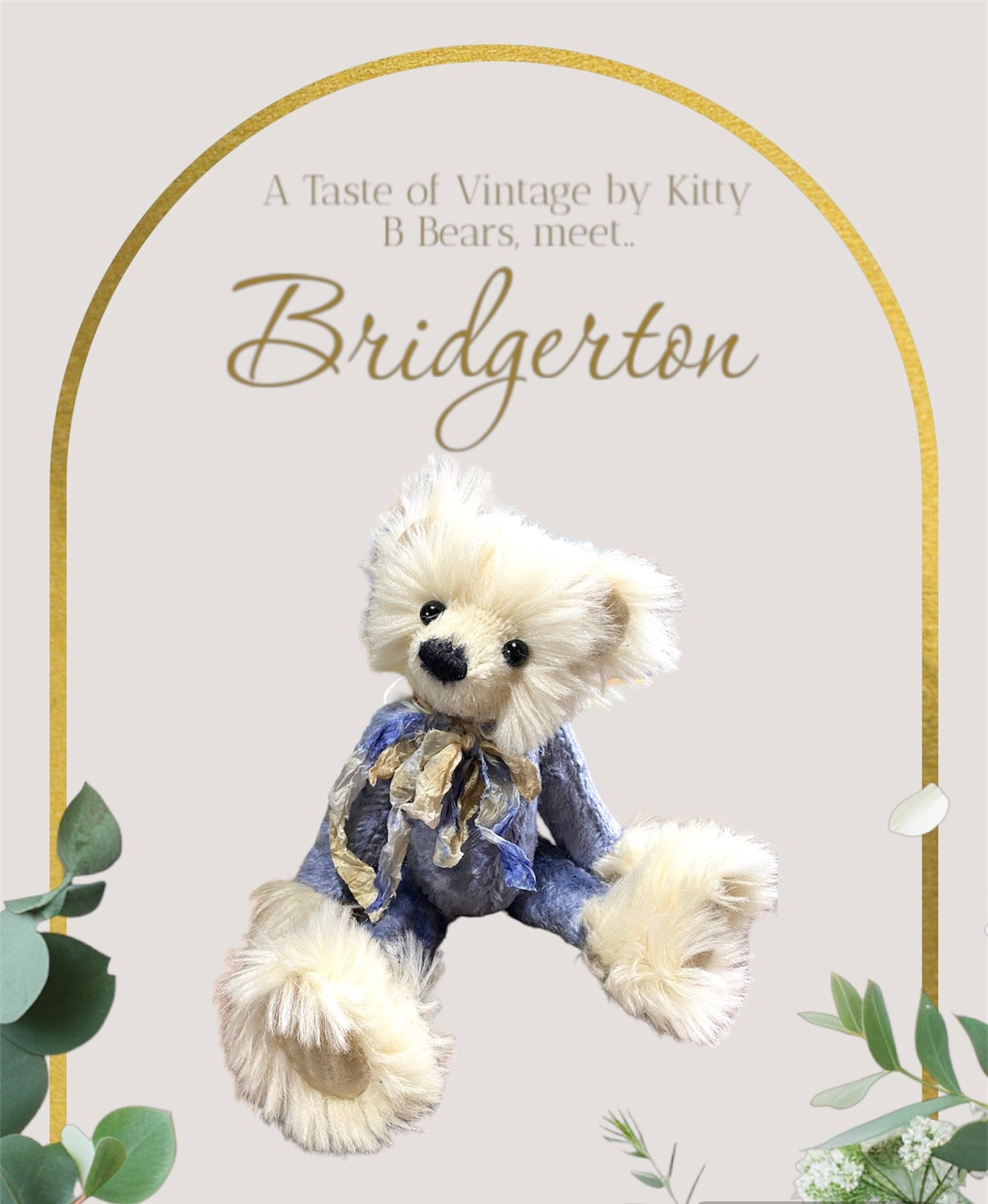 Bridgerton. Traditional Mohair Collectors Bear. One of a Kind