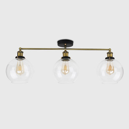 Devon Steampunk Industrial 3 Light Semi Flush