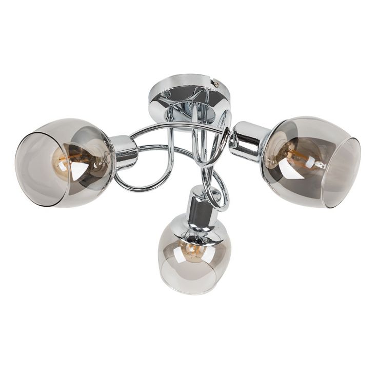 Zarah 3 Light Chrome Flush Ceiling Light