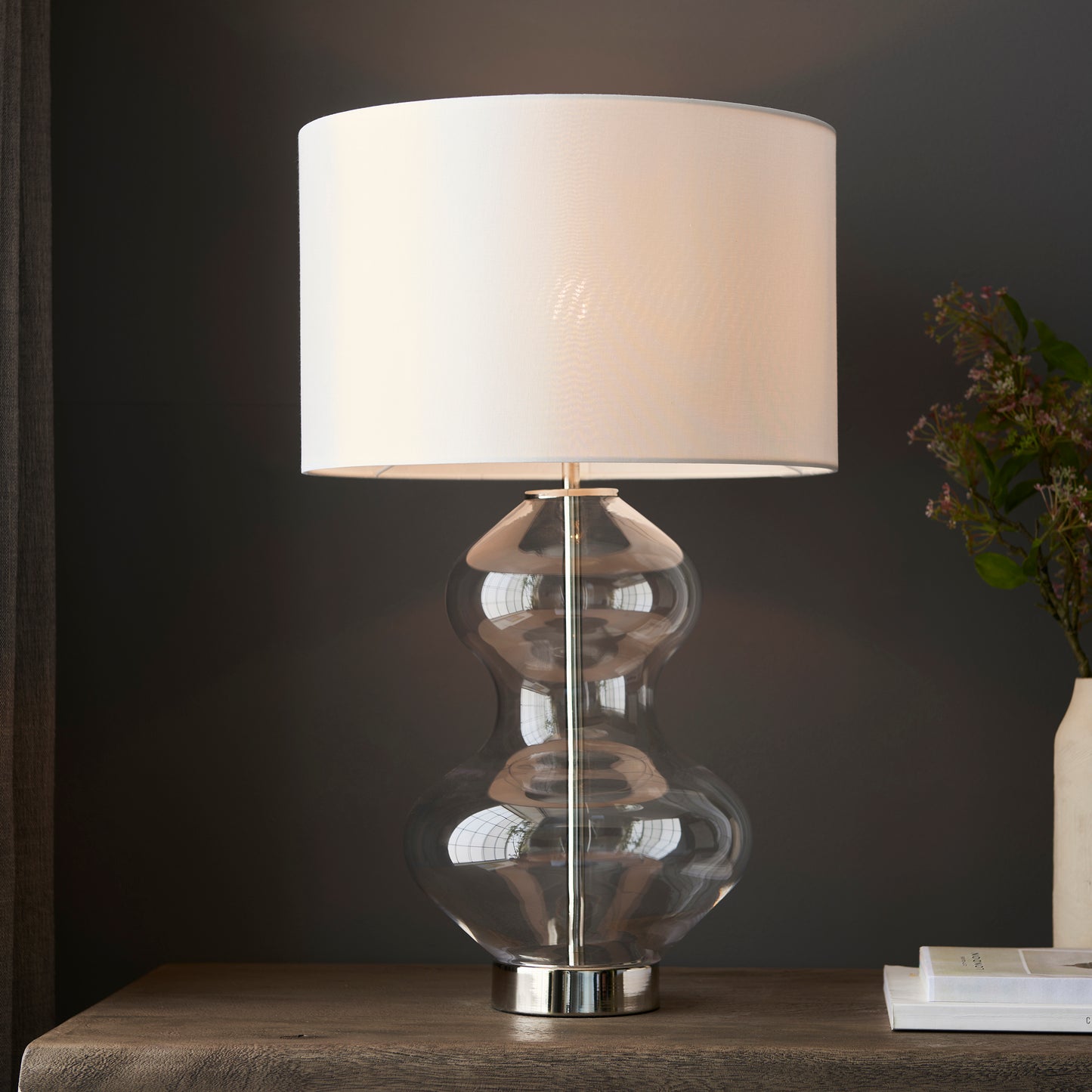 Sherman Curved Glass Touch Table Lamp