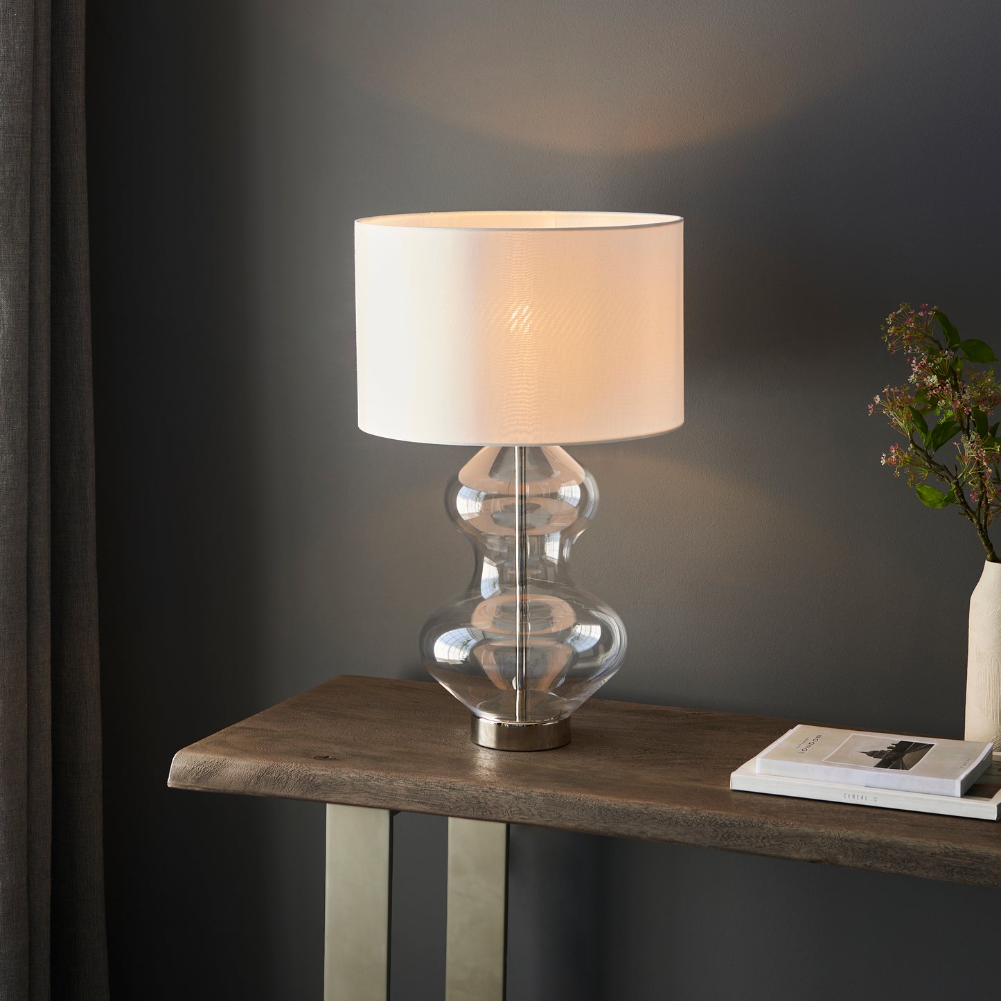 Sherman Curved Glass Touch Table Lamp