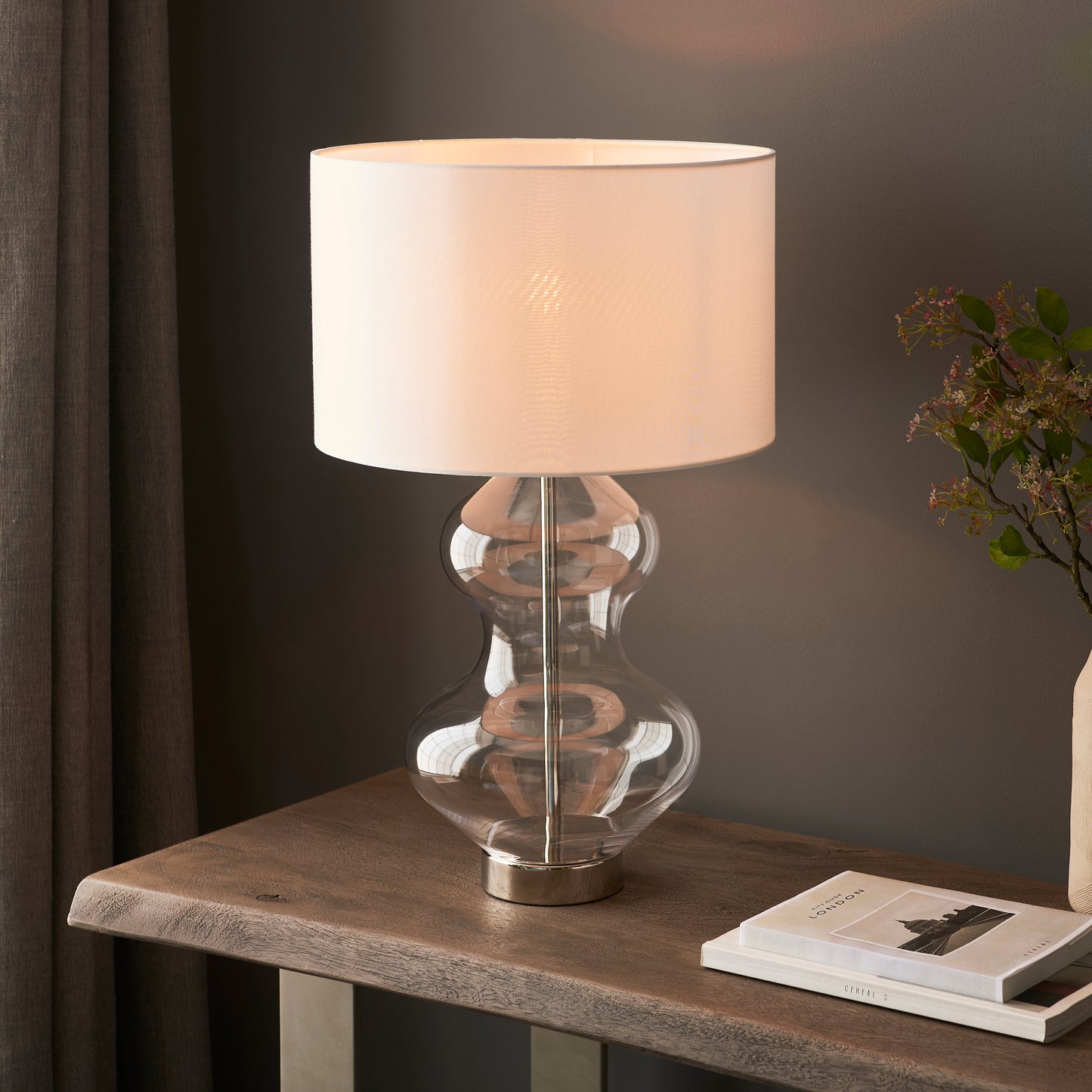 Sherman Curved Glass Touch Table Lamp