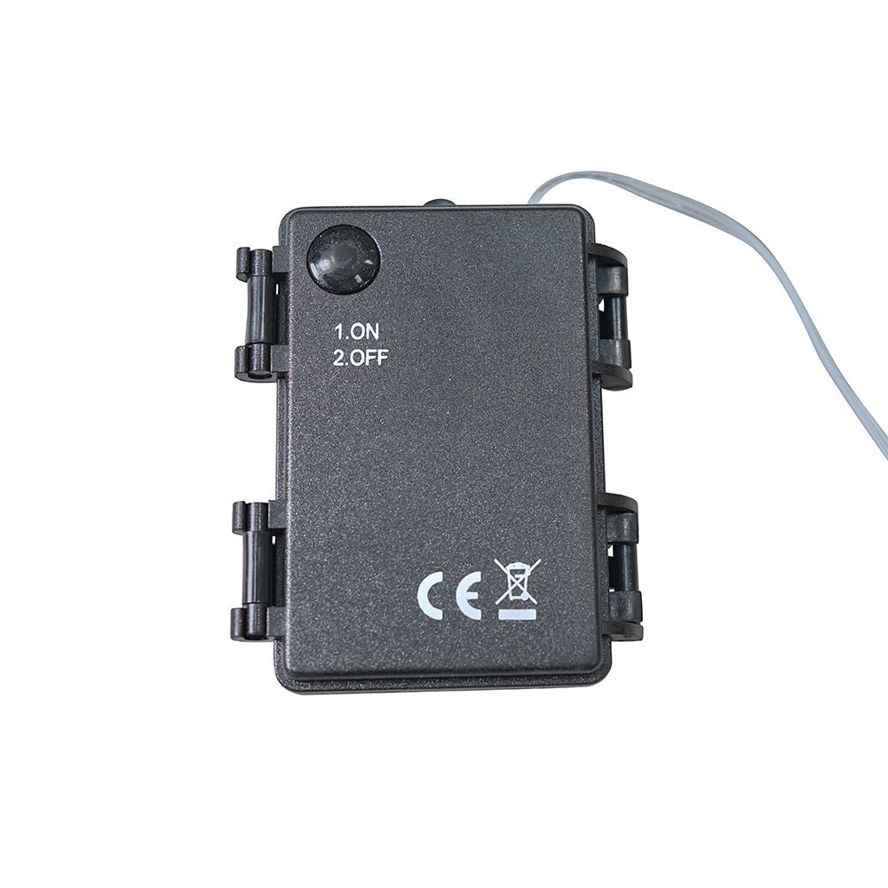 IP44 Small Black Outdoor Warm White Star Light