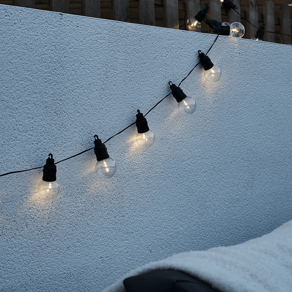 Maritta IP44 Outdoor 9.4m LED Warm White 20 Festoon Lights