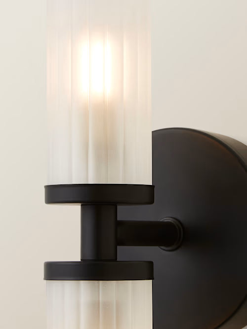 Canya IP44 Bathroom Rated Wall Light with Glass Shades