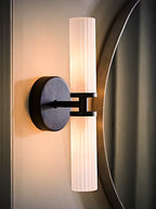Canya IP44 Bathroom Rated Wall Light with Glass Shades