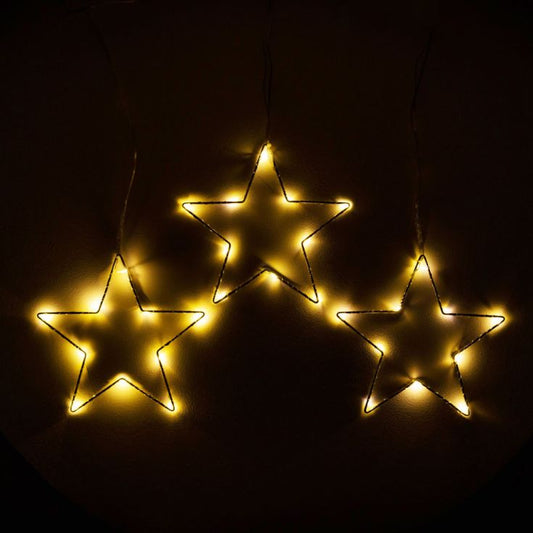 Curtain Light with Three 20cm Hanging Stars