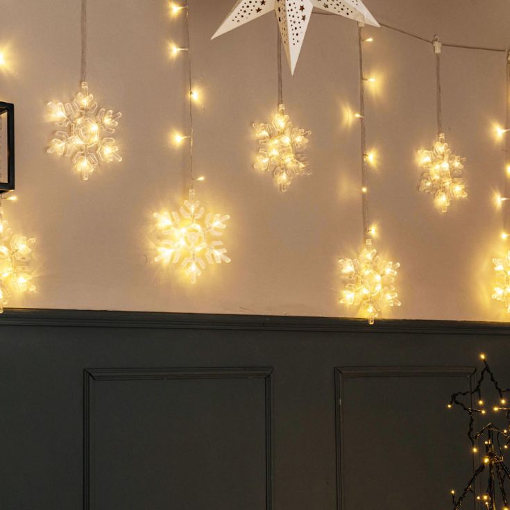 Snowflake Curtain Lights