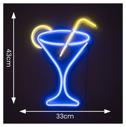 Neon LED Cocktail Glass