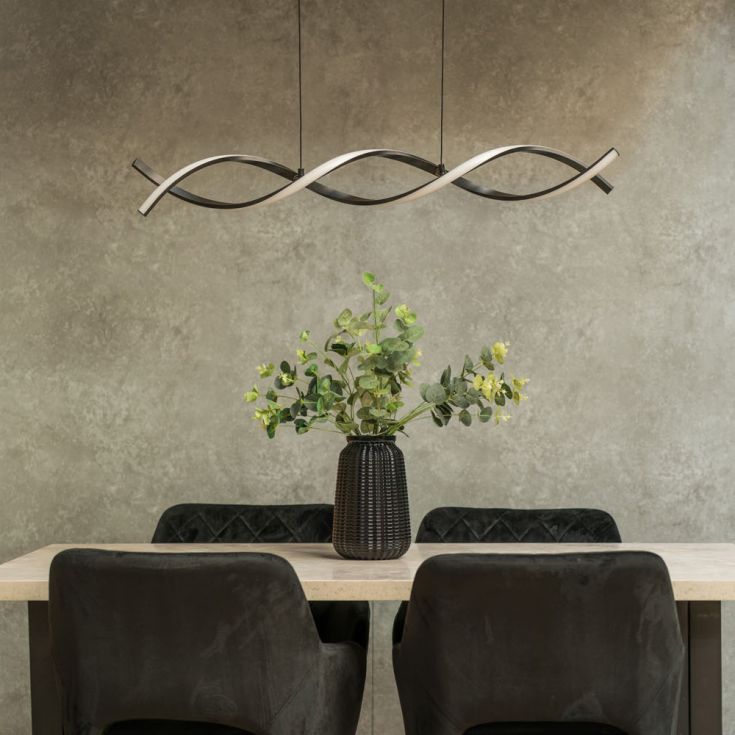 Infinity LED Double Twist Ceiling Light in Matte Black