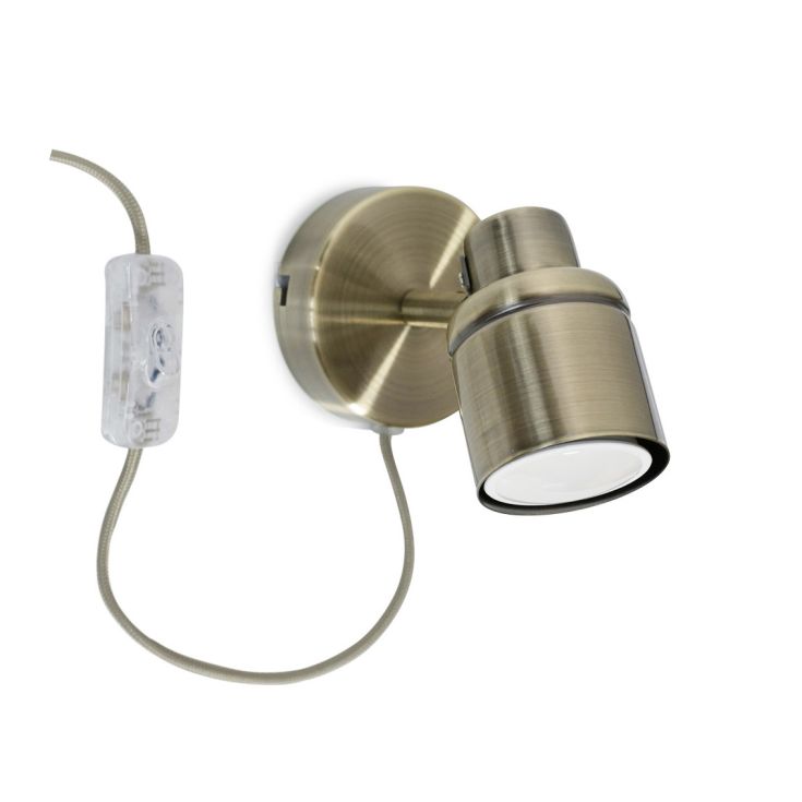 Benton Plug in Single Wall Light with Flex and Inline Switch