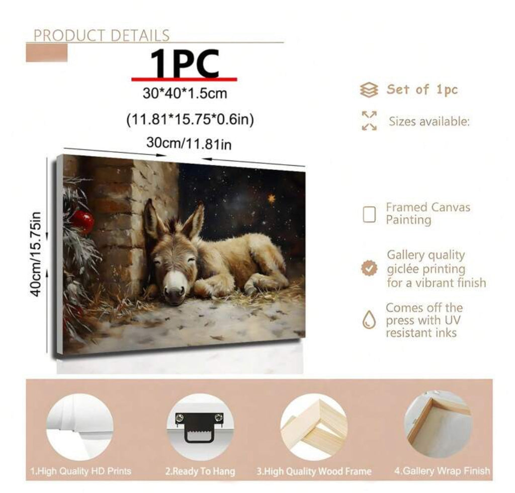 Donkey in Stable Art Print