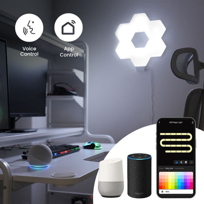 SMART Hexagon LED RGB Wall Light Kit