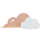 Pink and White Cloud Plug-In Shelf Wall Light