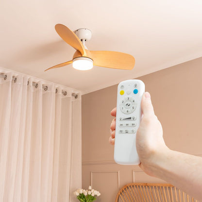 Bladed 36 Inch Integrated LED Light Ceiling Fan with Remote Control