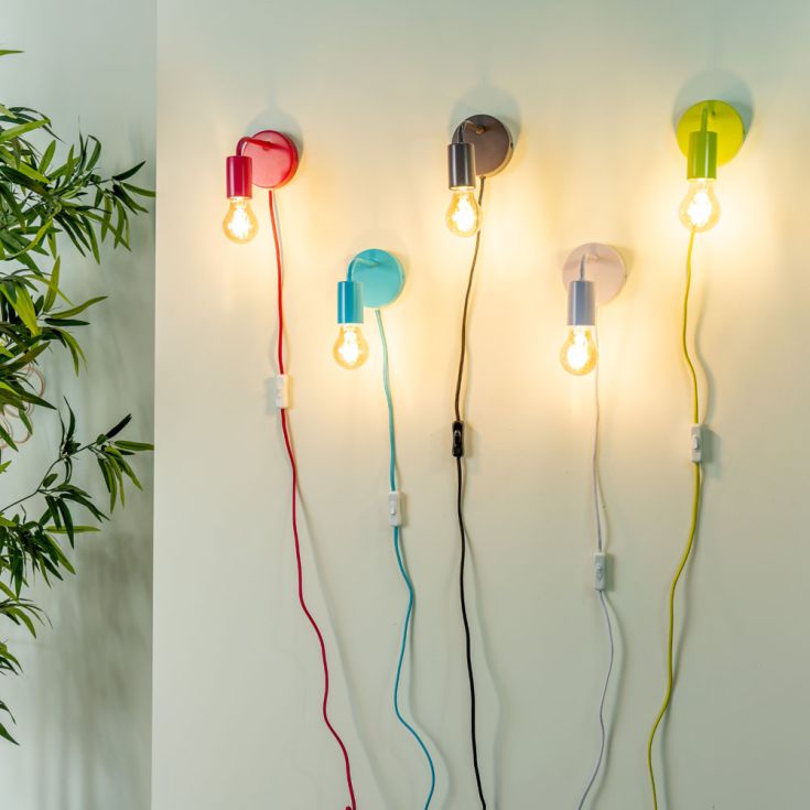 Jordy Simple Colour Pop Plug In Wall Light