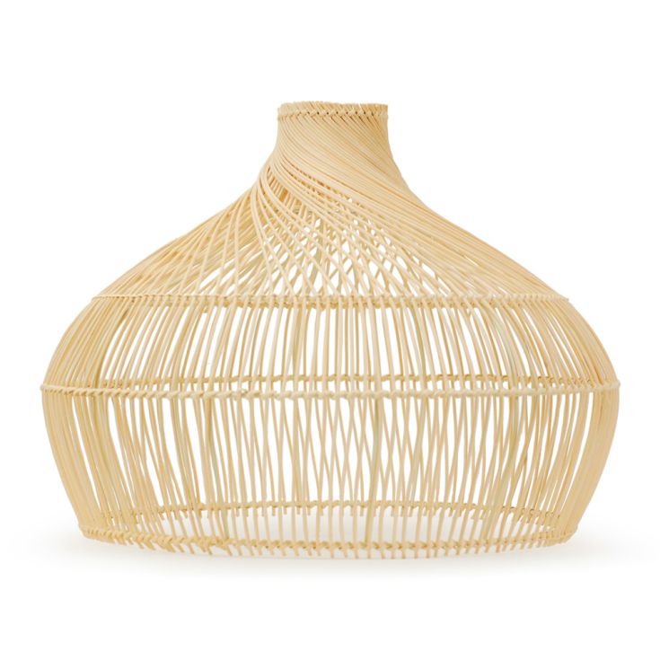 Anais Large Twist Sphere Eco Friendly Natural Rattan Pendant Shade