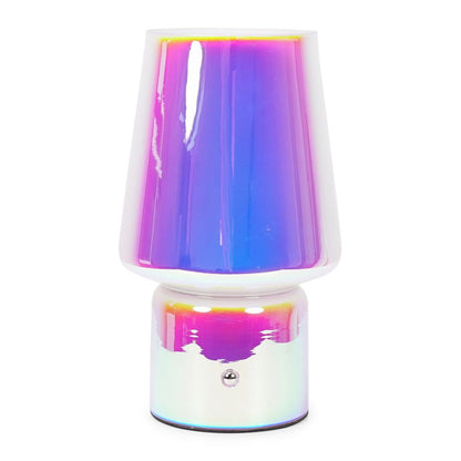 Hanya Iridescent Glass Rechargeable LED Table Lamp