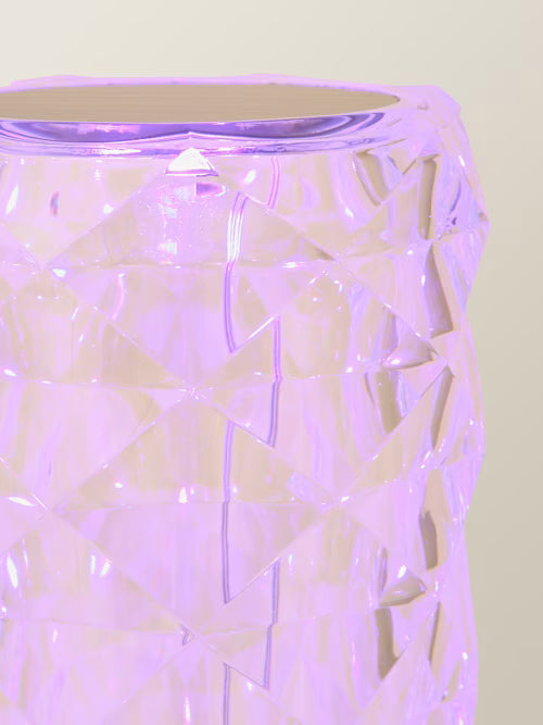 Rose Rechargeable LED Crystal Style Touch Table Lamp