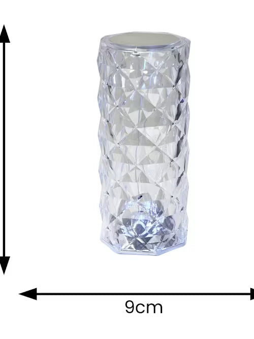 Rose Rechargeable LED Crystal Style Touch Table Lamp