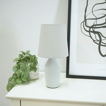 Arlo Ceramic Table Lamp With Matching Shade in Muted tones. 1x E14 (2690)