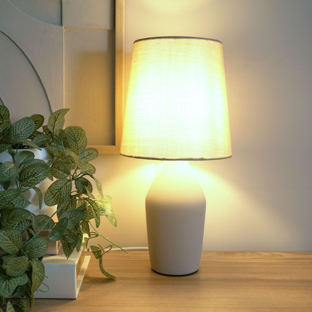 Arlo Ceramic Table Lamp With Matching Shade in Muted tones. 1x E14 (2690)