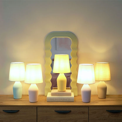 Arlo Ceramic Table Lamp With Matching Shade in Muted tones. 1x E14 (2690)